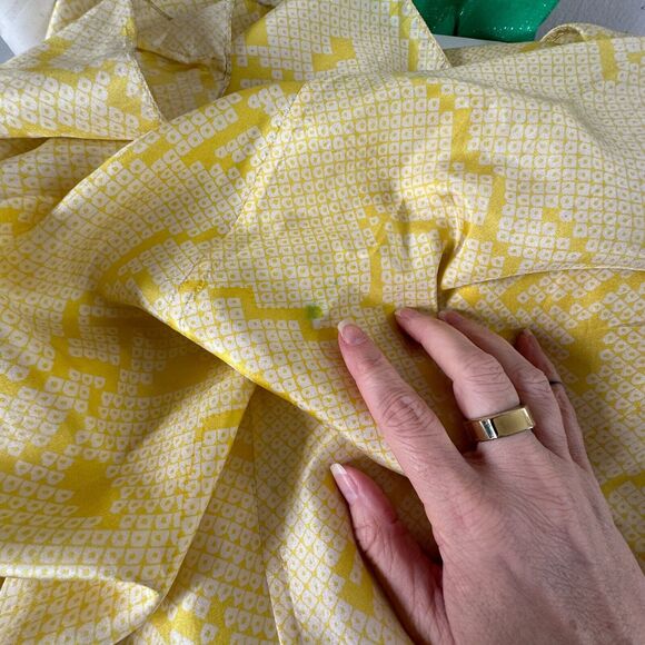 YA-YA 100% Silk Yellow Snake Print Round Neck Amber Beaded Straps Slip Maxi S - Picture 11 of 13